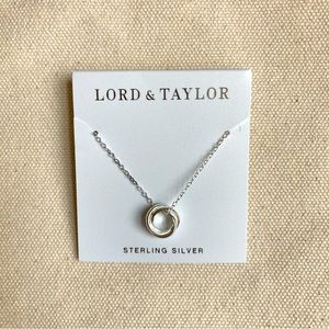 NWT Sterling Silver Necklace from Lord and Taylor.  18” chain with charm.
